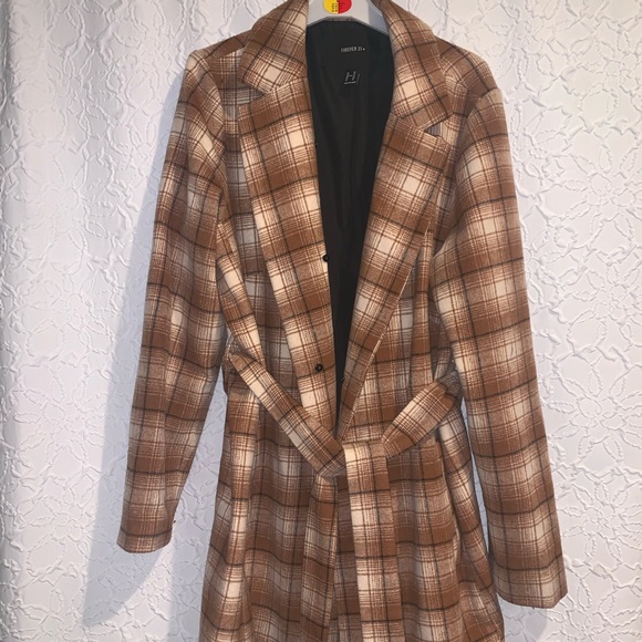 Jackets & Blazers - Plaid trench coat Jackets & Blazers - Plaid trench coat